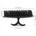 Nıva 2pcs Scalp Massager Shampoo Brush, Massage Hair Brush Floriated Shower Comb for Deep Cleaning Hair Men’s Hand Brush Growth Beard Brush Pet Grooming Brushes (Black)