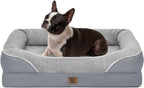 Orthopedic Washable Large Dog Bed - Egg Foam Dog Beds for Large and Medium Dogs Big Pet Beds with Removable Washable Cover and Bolster for Extra Large Dogs