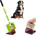 Dispoz-A-Scoop® Revolutionary 4-in-1 Dog Poop Scooper, 24" Handle & 8 Refill Bags - Fast, Easy, Clean with Disposable Bag Attachment, Just Scoop & "Pop" into trash. U.S.A, Always Stays Clean.