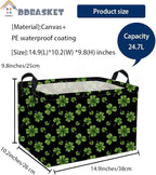 Rectangle Patrick's Day Baskets Kids Baskets Clover Storage Bin Organizer Box for Room Decor Gift Basket