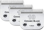 3 Pack 10 Blade Dog Grooming Blades Compatible with Andis Clippers/Oster A5/Wahl KM,Detachable Stainless Steel Blade,Size-10, 1/16-Inch Cut Length