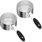 2PCS 1/2CUP(118ml) Dog Cat Food Scoop, Stainless Steel Measuring Cup, Metal Pet Scooper with Inner Precision Scale Measurement