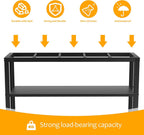 Akenow 55-75 Gallon Fish Tank Stand with Storage Shelf, 48.5 x14.9 x 29.2 Inch Aquarium Stand, Turtle Tank, Reptile Terrariums and Breeder Tank Stand,980LBS Capacity, Black