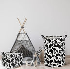 Rectangle Cow Basket Cow Print Storage Bins Cute Canvas Organizer Bin for Bedroom Decor Kids Toys Books, Clothes Shelves Gift Basket(Cow print)
