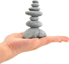 Aquarium Decor,7-Stone Mini Stacked Zen Rock Stone Decor – Balanced Stones Cairn Statue for Garden, Fish Tank, and Micro Landscape (3.7" H)