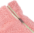 Gooby Sherpa Vest Dog Sweater - Mauve Pink, Medium - Warm Fuzzy Fleece Step in Dog Jacket Without Ring Leash - Sweaters for Small and Medium Dog for Everyday Use