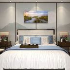 canvas wall art for living room bedroom Wall Decor ocean sand dunes grass Landscape painting Ready to Hang Home Decorations office family bathroom kitchen sea beach canvas art Prints pictures Works
