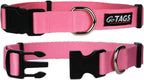 GoTags Dog Collars, Durable Solid Nylon Dog Collars in 5 Color Options and 4 Adjustable Sizes for Puppy and Dogs Extra Small, Small, Medium or Large