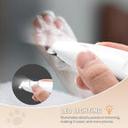 2026 New Pet Precision Trimmer, Dog Paw Trimmer with LED Light, Low Noise, IP68 Waterproof, Dual-Speed Motor, Suit for Trimming Paw, Ear, Face, Butt, Eyebrows, USB Rechageble