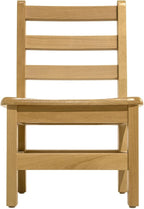 Kids Wooden Chair Set, Fully Assembled Youth Ladderback Wood Chairs for Children, 13" Seat Height for Ages 6-9 (Set of Two)