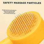 Cat Brush, Gentle Self Cleaning Pet Brush with Release Button for Cats and Dogs, Easy to Remove Loose Hair Daily Grooming Tool During Shedding Season