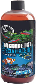 MICROBE-LIFT Special Blend Aquarium Water Care Treatment, Cleaner & Clarifier for Fresh and Saltwater Fish Tanks, Reduces Maintenance & Helps with Aquarium Algae Control and Odor, 4 Ounces (SBH04)