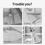 Anti Slip Carpet Grips 8 Pcs Vacuum Technology Carpet Gripper for Hardwood Floors Anti Curling Rug Pad Grippers Washable Non Slip Area Rug Stopper