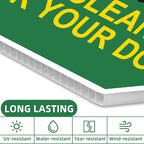 Clean UP After Your Dog Signs, 4-Pack 10"x10" Double-Sided Metal Stakes Smile Your on Camera Signs, Pick Up After Your Dog Sign for Yard