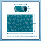 Best Pet Supplies Dog Poop Bags (240 Bags) for Waste Refuse Cleanup, Doggy Roll Replacements for Outdoor Puppy Walking and Travel, Leak Proof and Tear Resistant, Thick Plastic - Turquoise