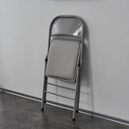10 Pack Grey Folding Chairs with Padded Seats, Portable Stackable Foldable Chairs for Indoor and Outdoor, Commercial Seat with Metal Frame for Events Office Wedding Party, 330lbs Capacity