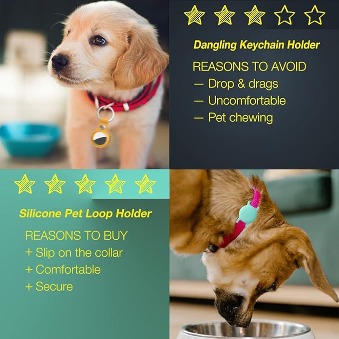 Cat Collar Holder for Airtag, Cat & Small Dog Harness Case for Air Tag