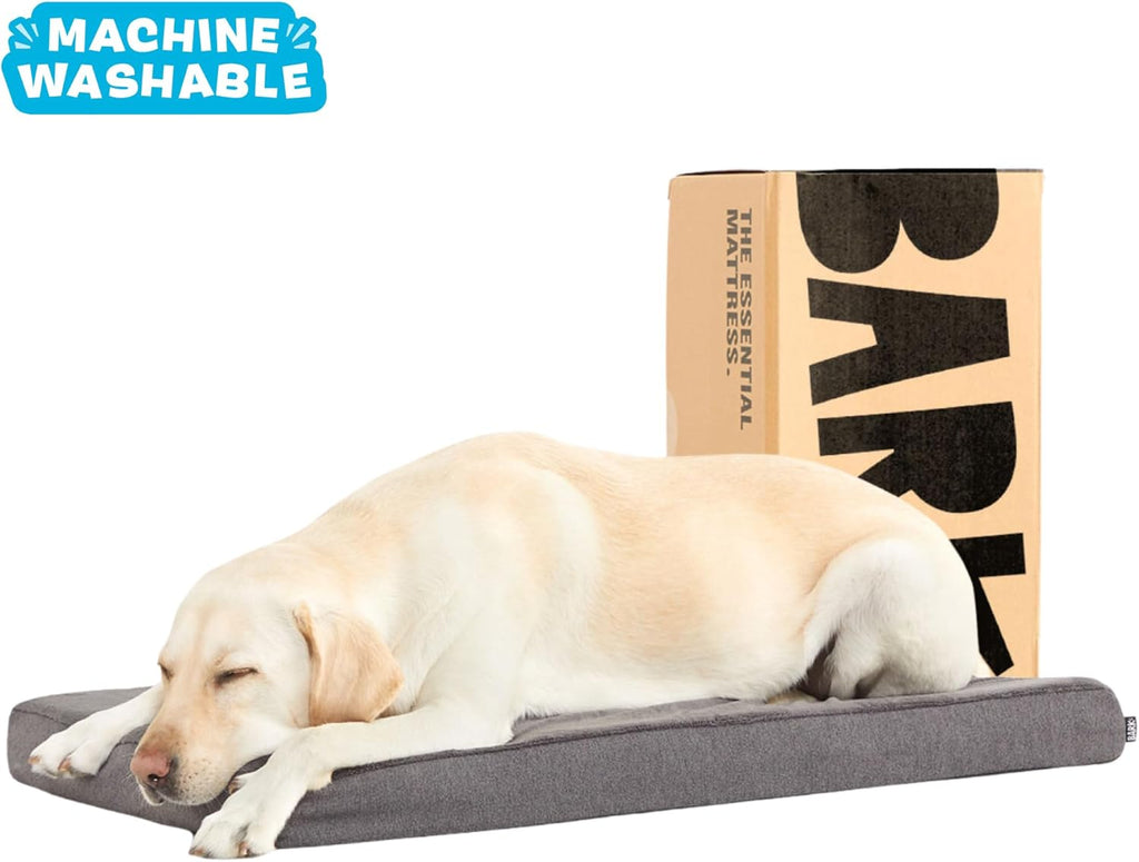 Barkbox Orthopedic Dog Bed with Memory Foam, Premium Comfort for Dogs and Puppies, Large Sized Dog Bed for Joint Relief and Restful Sleep, Durable and Easy to Clean - Grey, Large