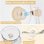 Super Silent Hamster Wheel 8.7 Inch, Magnetic Rat Wheel for Chinchilla, Gerbil, Guinea Pig, Cat, Mouse, Sugar Glider and Dwarf, Syrian Hamster Accessories (Cream White)