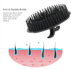 Nıva 2pcs Scalp Massager Shampoo Brush, Massage Hair Brush Floriated Shower Comb for Deep Cleaning Hair Men’s Hand Brush Growth Beard Brush Pet Grooming Brushes (Black)