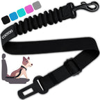 COOYOO Dog Seat Belt,Retractable Dog Car Harness Seat Belt for Car Adjustable Nylon Pet Safety Seat Belts Heavy Duty & Elastic Bungee Buffer