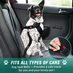 COOYOO Dog Seat Belt, Durability Retractable Dog Car Harness Adjustable Dog Seat Belt for Vehicle Nylon Pet Safety Seat Belts Heavy Duty & Elastic