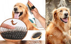 Bamboo Palm Ball Pin Brush for Small Dog & Cat Grooming Massaging Shedding and Bath Metal Pin Pets Tools