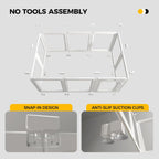 Clear Acrylic Plastic Dog Playpen - Clear Dog Play Pen - Easy Assemble Acrylic Dog Playpen - Puppy Playpen, Cat Playpen, Small Animal Playpen, Dog Play Pen Indoors (White, 23.6“ H, 8PCS)