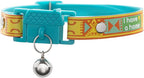 New Kittyrama -I Have A Home- Cat Collar with Bell. Breakaway, Quick Release, Hypoallergenic, Vet Approved. Lightweight Kitten Collar. As Seen in Vogue. Soft & Comfy. Savanna