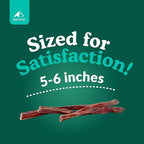BARK'N BIG USA Beef Steer Sticks for Dogs 5-6 Inch Mini Bully Sticks - Natural Single Ingredient Dog Chews for Small Dogs & Puppies - Made in USA - 15 Count