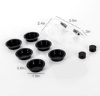 WACOOL Magnetic Reptile Ledge, Acrylic Gecko Feeding Ledge with 6PCS Cups, Reptile Food Water Feeder Dish for Geckos Iguana Chameleon Pets (White)
