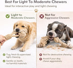 Natural Hemp Rope Dog Toy, Eco-Friendly Tug Toy for Interactive Play & Fetch, Safe Non-Toxic Alternative to Synthetic Rope Toys, Light to Moderate Chewers, Medium