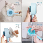 Cat Brush, Gentle Self Cleaning Pet Brush with Release Button for Cats and Dogs, Easy to Remove Loose Hair Daily Grooming Tool During Shedding Season