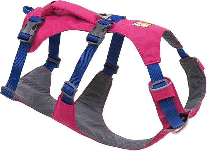 Ruffwear, Flagline Dog Harness, Lightweight and Reflective, No Pull Dog Lift Harness for Hiking, Running and Everyday Use, Alpenglow Pink, Small