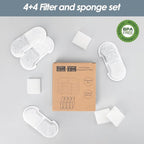 SEIRMEP Stainless Steel Cat Water Fountain, 101oz/3L Automatic Pet Water Fountain, Dog Water Fountain for Cats, Small Dogs (The Set Only Include Official 4 Packs Replacement Filters & Sponges)