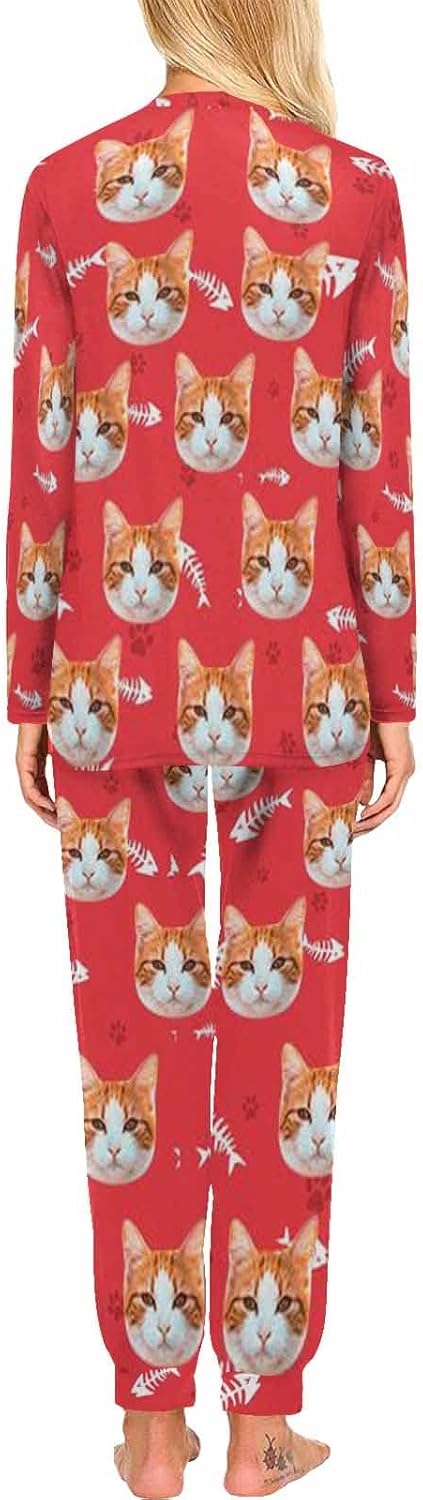 MyPupSocks Custom Face Pajamas Sets for Women, Personalized Photo Sleepwear XS-XXL