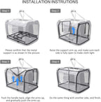 Extra Large Cat Carrier Soft Sided, Portable Small Dog Carrier for 2 Cats, 24"x16.5"x16" Car Travel Folding Comfortable Design with Bowl, Grey