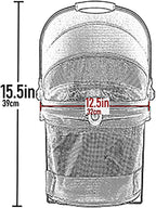 Pet Gear No-Zip View 360 Ultra Lite Pet Safety Carrier & Car Seat for Small Dogs & Cats Push Button Entry, 15", Onyx
