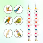 Penitue 2pcs Bird Chew Toys with Calcium Cuttlebone Cuttlefish & Beak Grinding Stone, Natural Perch Cage Accessories for Parakeets, Budgies, Cockatiels Conure Parrot Lovebirds & Small to Medium Birds