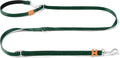 HOWGO 8-in-1 Multifunctional Hands Free Dog Training Leash with Padded Handle, 8.5 FT Nylon Adjustable Length, Lightweight Aviation Aluminum, Crossbody Waist Leash for Puppy Medium Large Dogs (Green)