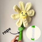 Interactive Puppy Plush Toys - Crinkle Flower Rope Toy, Chew Toys for Teething for Small & Medium Dogs