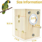 Bird Nest Box Parakeet Breeding Nest Box Bird Nest House Wooden Acrylic Transparent Breeding Box for Finch Lovebirds Cockatiel Budgie Conure Parrot