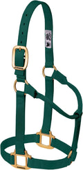 Weaver Equine Nylon Horse Halter, Triple-Ply Cheek Design, Original Non Adjustable Halters for Horses, Equine Tack,Average Size, Black