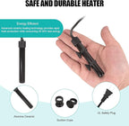 YOFOTHS Mini Aquarium Heater Alumina Ceramic, USB 10W Digital Display Thermostat, Compact Thumb-Size Fish Tank Heater with Temperature Control, Black, for 1 Gallon Betta Tanks (USB10W)