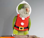 Bird Clothes Birds Flight Suit, Christmas Hoodie for Parrots Cockatiel Sun Conure Christmas Party Cosplay Photo Prop Bird Shirt Small Animals Apparel (Without Diaper,Eclectus)