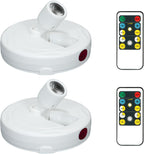 Cordless Spotlight Battery Powered, LED Accent Lighting with Remote and Timer, Display Puck Lights, Stick Uplight for Tree Portrait Gallery Picture Dartboard Painting Art Photo Plant