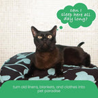 Molly Mutt Petite Dog Duvet Cover - Round - Your Hand in Mine Print - Measures 20’’ x 4’’ - 100% Cotton - Durable - Breathable - Sustainable - Machine Washable Dog Bed Cover - Pre-Shrunk