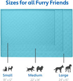 MIGHTY MONKEY 100% Waterproof Dog Food Mat, Raised Edges Silicone Pet Feeding Placemat for Cat, Dogs, Pet Bowls, High Lipped Tray Prevents Water Spills, Food on Floor, Dishwasher Safe, 24x16 Turquoise