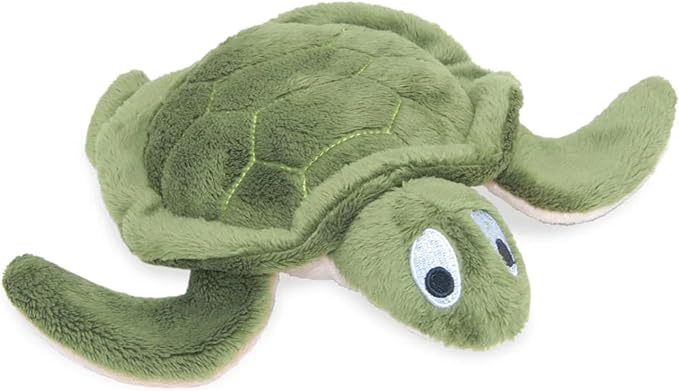 Jeffers Pet Plush Dog Toy with Squeaker, Green Turtle 4.5" - Soft Crinkle Fabric, Safe & Durable, Healthy Fun for Small & Medium Dogs, Interactive Play, Fetch, Tug - Best Gift for Active Games