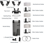 AQUASMITH Non-Powered Prefilter Canister Filters for Aquarium,Self-Cleaning Aquarium Filter,Forms Synergistic Filtration System with Main Canister Filter,Extends Main Filter Maintenance